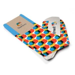 Teampay custom socks by Sock Club with custom packaging 