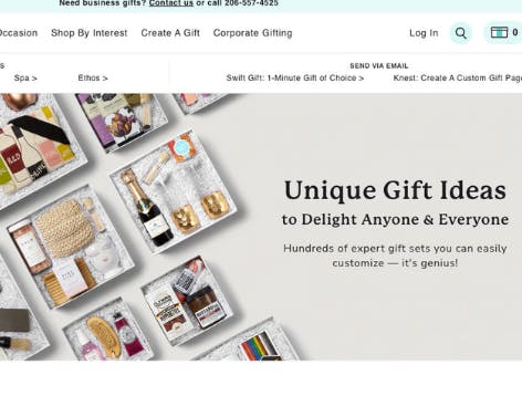 Unique Gift Ideas create a gifting experience through a box, this website for personalized gifts lets you send video recordings along with goodies.