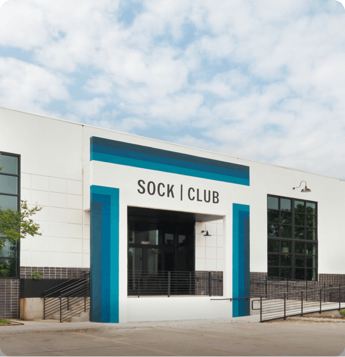 Front of Sock Club building 