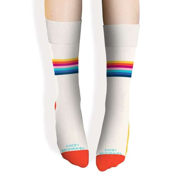 Custom socks for Kacey Musgraves by Sock Club front view 