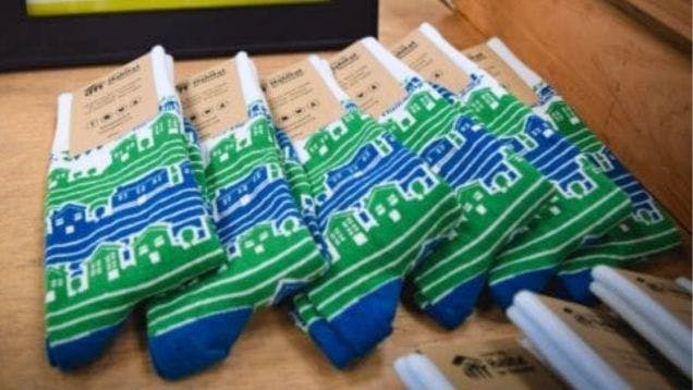 custom socks for donation premium gifts for Habitat for Humanity