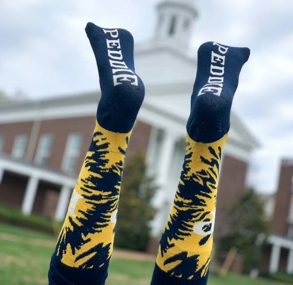 Custom Socks for Peddie School for Branded Merchandise and Custom Event Giveaways