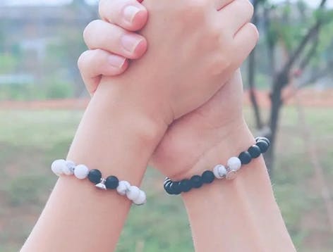 Black and white friendship bracelets