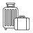 Icon of two suitcases showing that custom wedding socks are a practical and packable gift