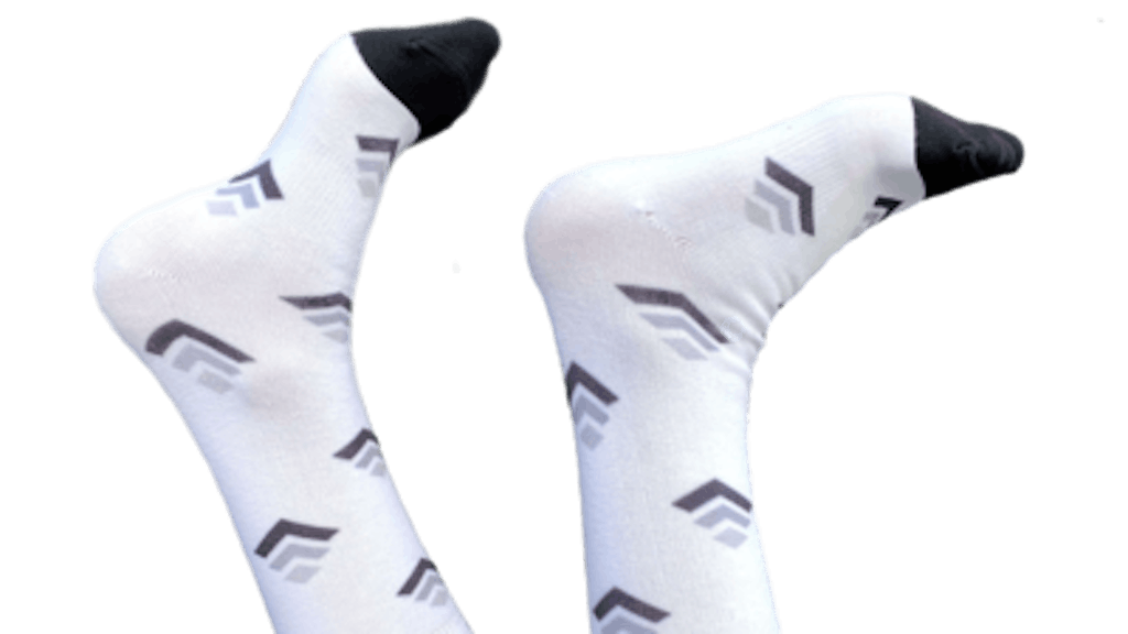 White custom logo socks
