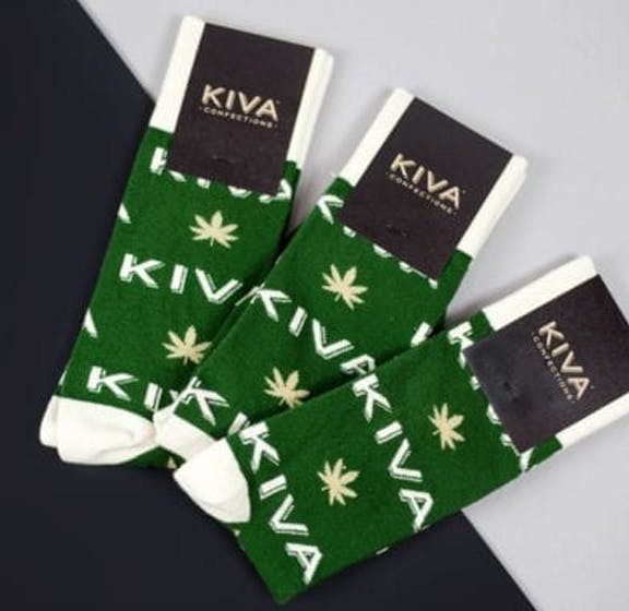 Custom Socks for Kiva Confections Branded Merch