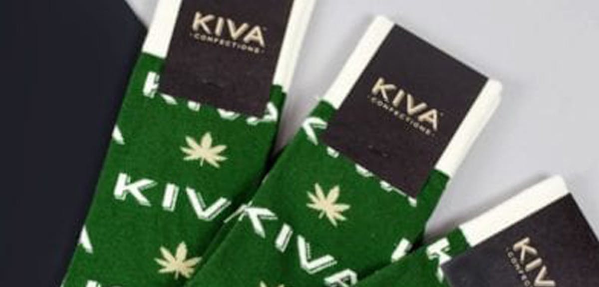 Custom Socks for Kiva Confections Branded Merch