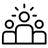 Three people icons to indicate improving company culture
