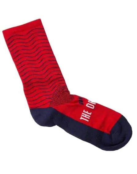 Red and Black Striped Custom Compression Nylon Athletic Crew Socks