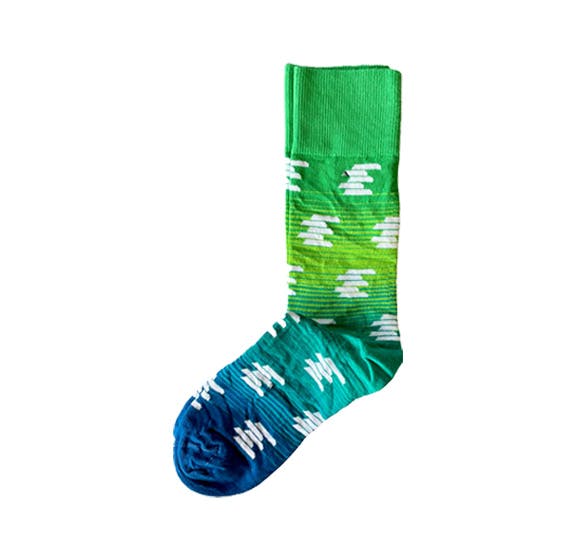 Blue and Green custom socks for ePay