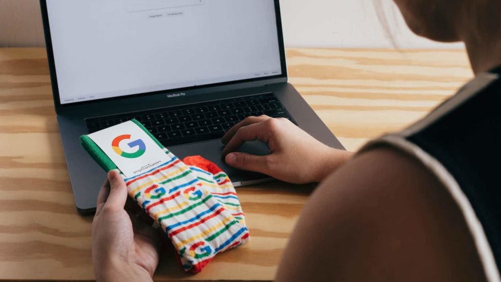 Google custom socks by Sock Club