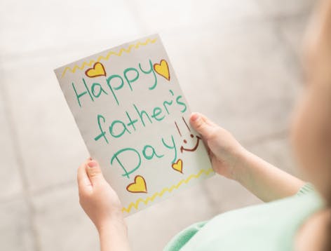 A homemade card is easy and special, your Father will surly appreciate this gift. 
