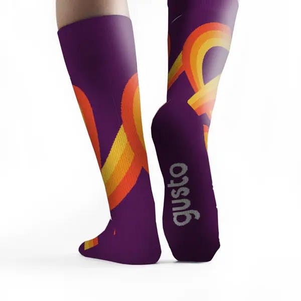 Gusto Custom Socks by Sock Club rear view 