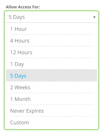 Control the length of time viewers can access your story.