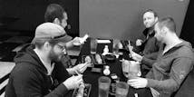 Einige Mitglieder des Entwicklungsteams von SoCreate beim Abendessen nach einem Fortbildungstag in Salt Lake City.