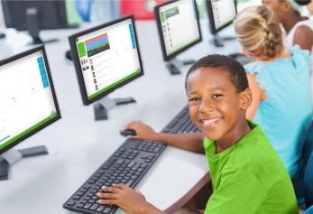 Schüler, die SoCreate im Klassenzimmer verwenden