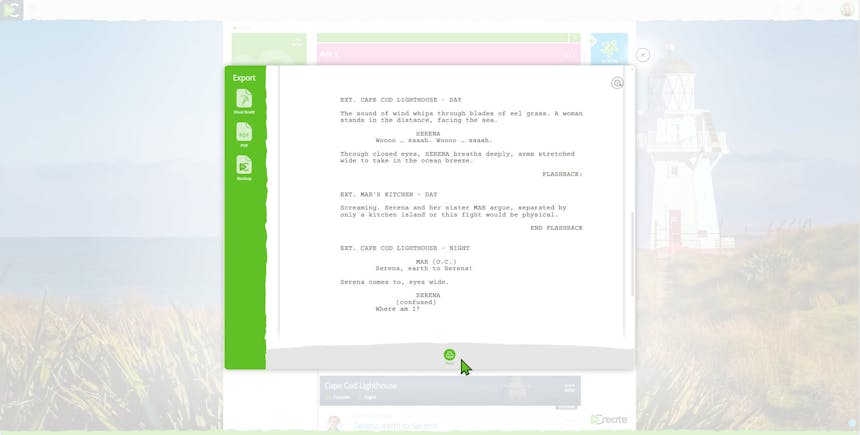 SoCreate genera un guion perfectamente formateado