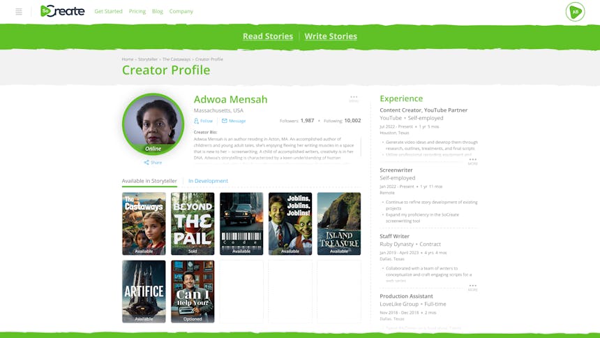 Creator Profile
