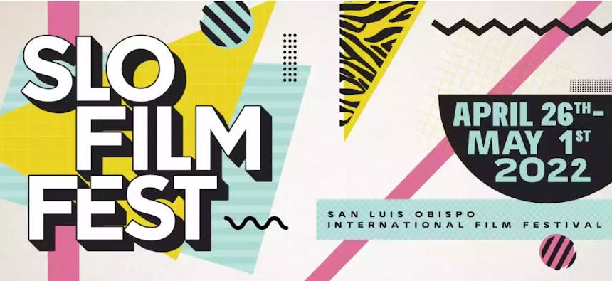 Cartel con el logo del festival de cine SLO