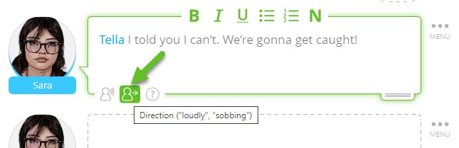 SoCreate에서 각본에 비트를 작성하는 방법에 대한 단편