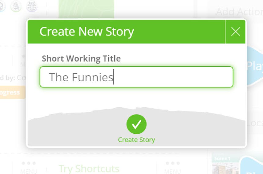 A screen capture shows how to name a new skit in SoCreate
