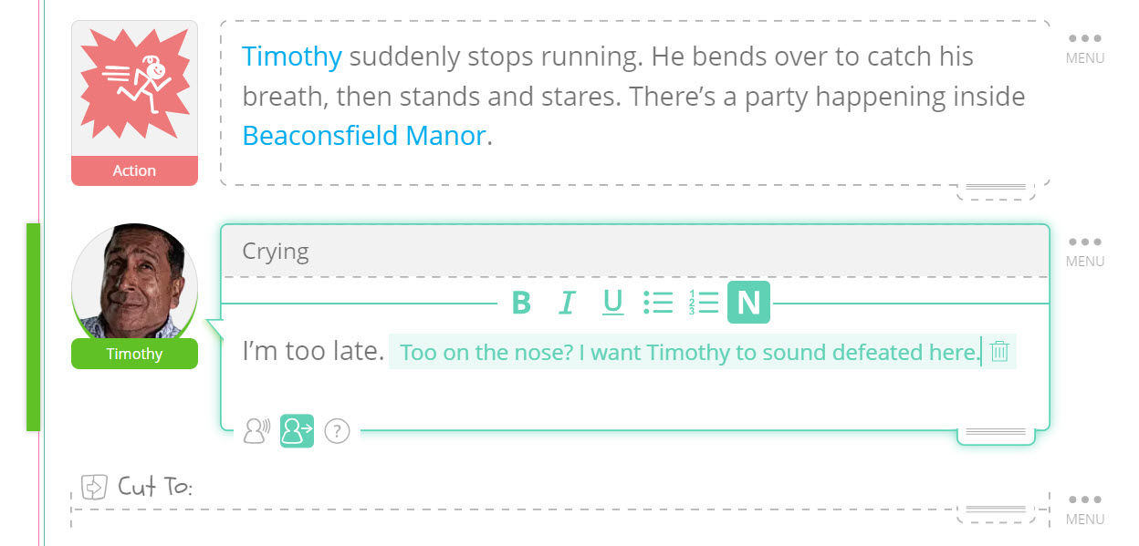 మీడియా చిత్రణ SoCreateలో ఒక స్ట్రీమ్ ఐటెంలో గమనికలు ఎలా చేర్చాలో చూపిస్తుంది