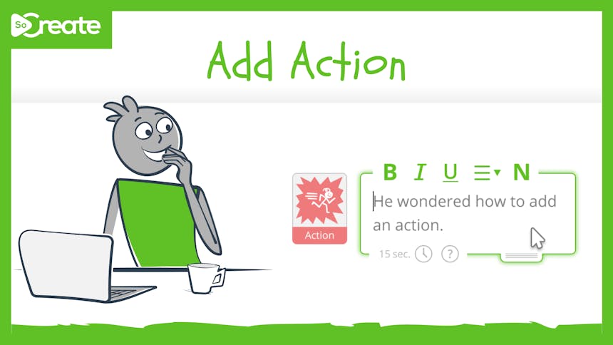 A graphic that reads "Add Action"