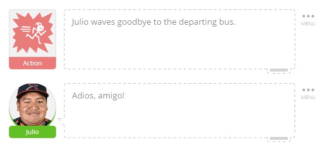 Voorbeeld van hoe u een vreemde taal schrijft in SoCreate