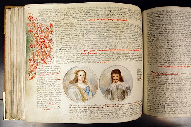 Lucas pedigree collection - bound volume with watercolor illustrations 