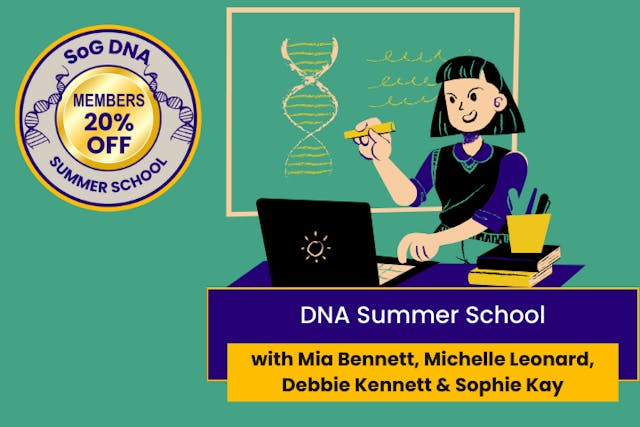 DNA Summer School with Mia Bennett, Michelle Leondard, Debbie Kennett and Sophie Kay. Course image.