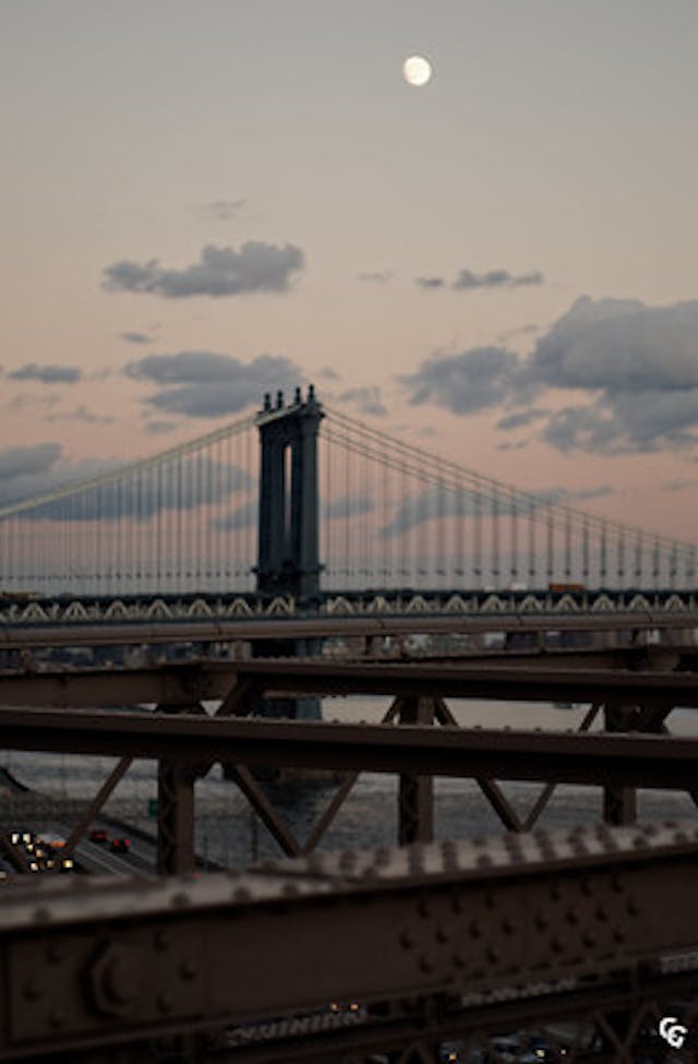 Sunset on the bridge