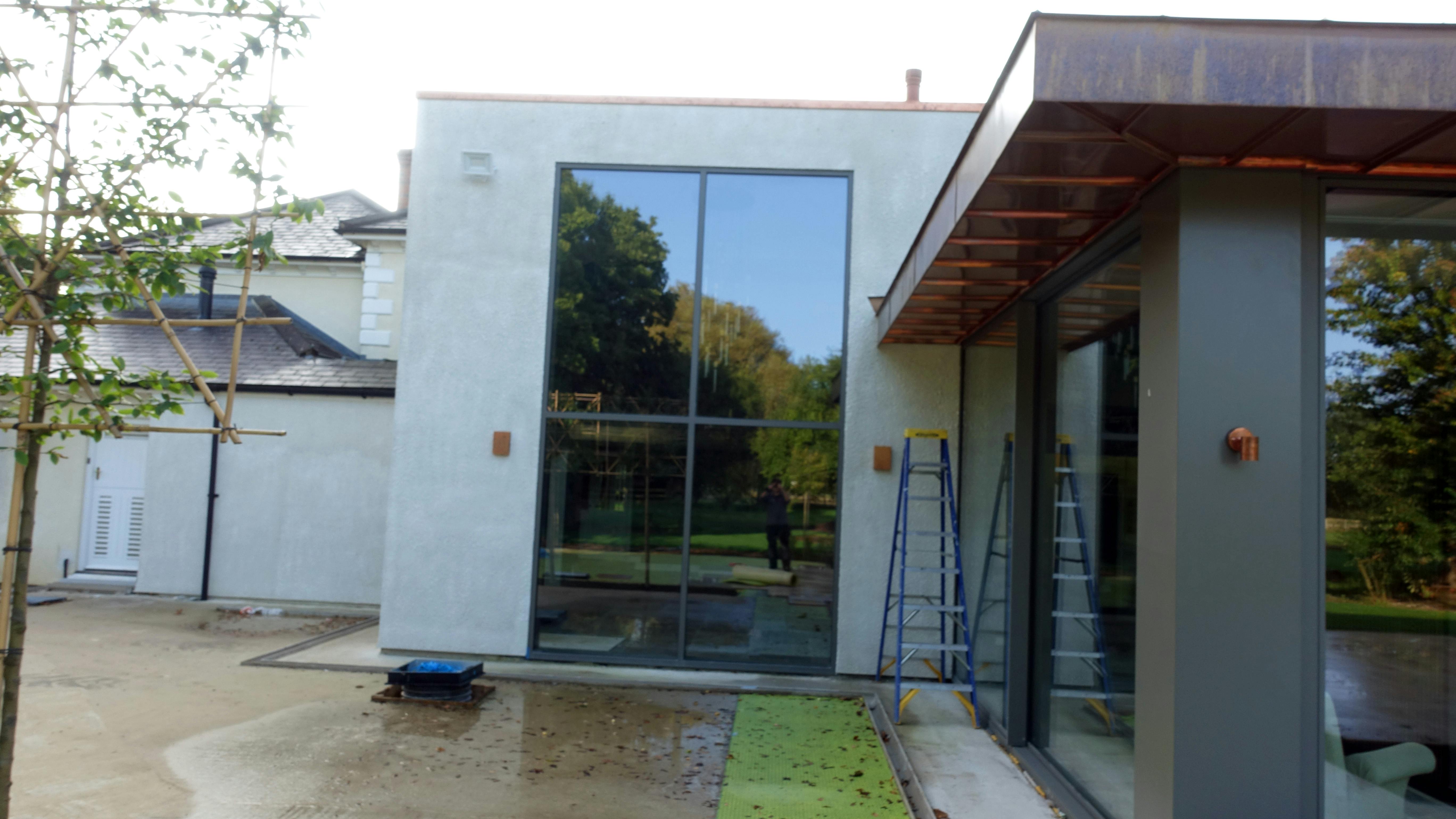 Large curtain walling in Yorkshire home extension