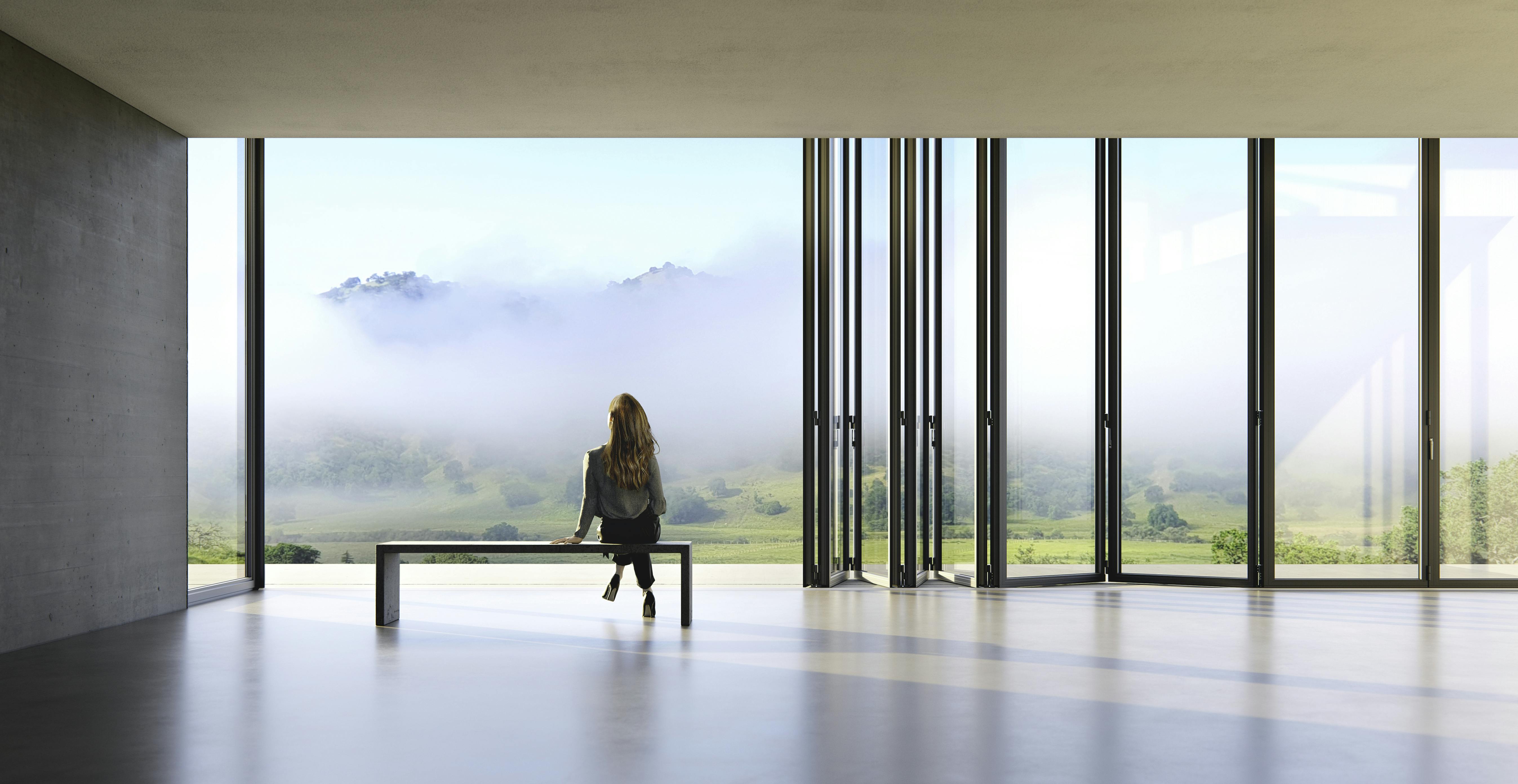 The Solarlux Megaline bi-folding door