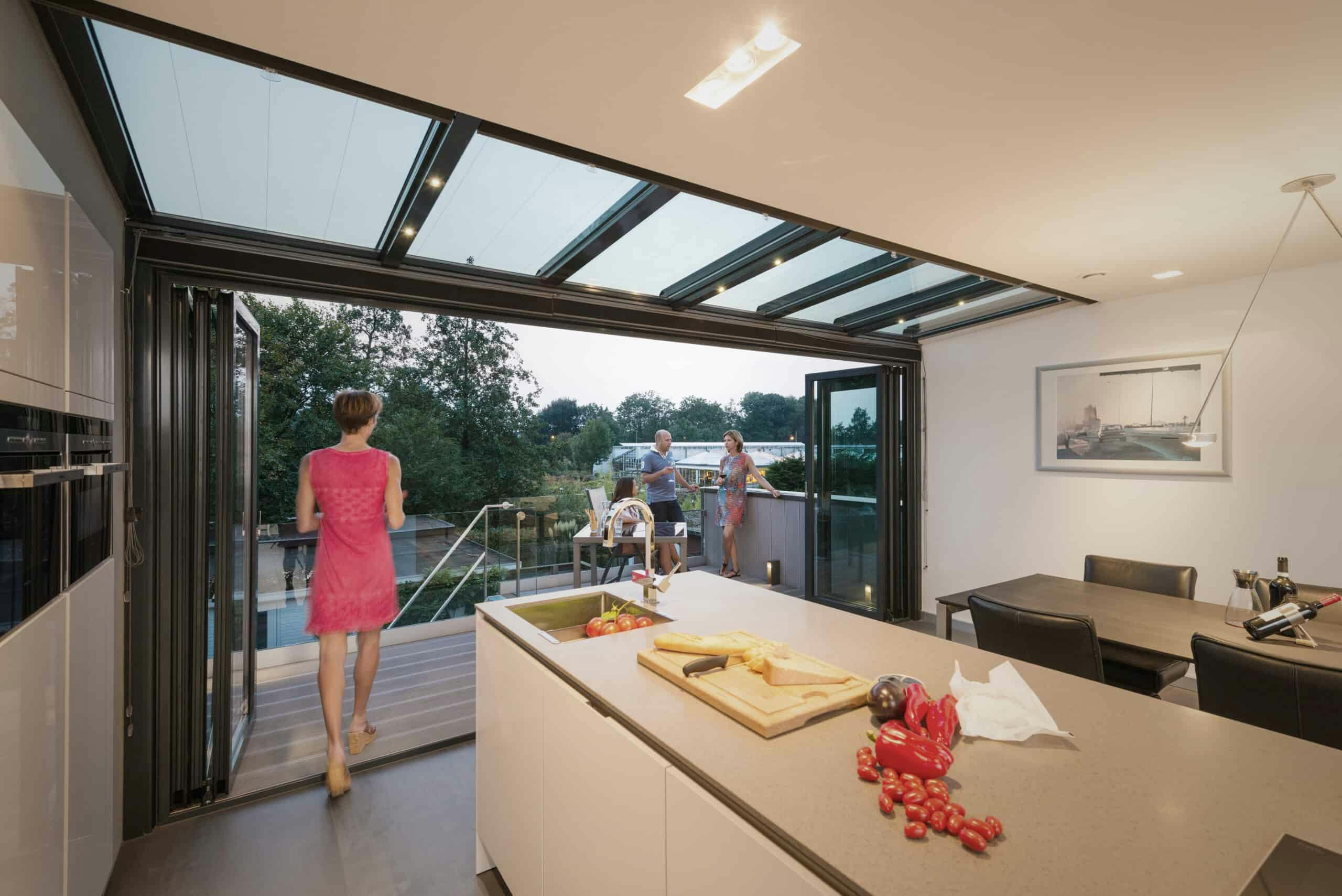 Small home extension on kitchen diner with bifold doors