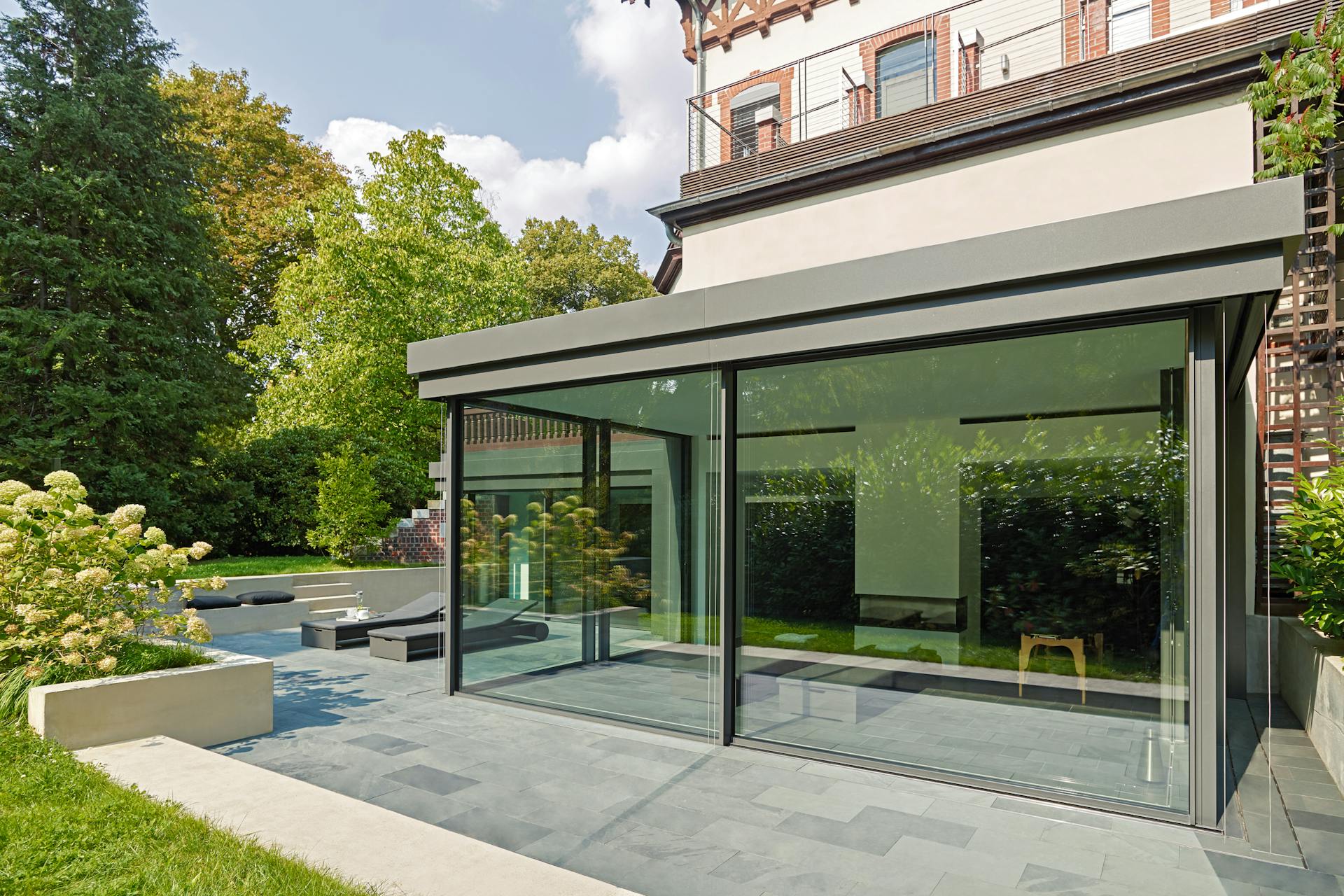 Sliding doors on a detached property