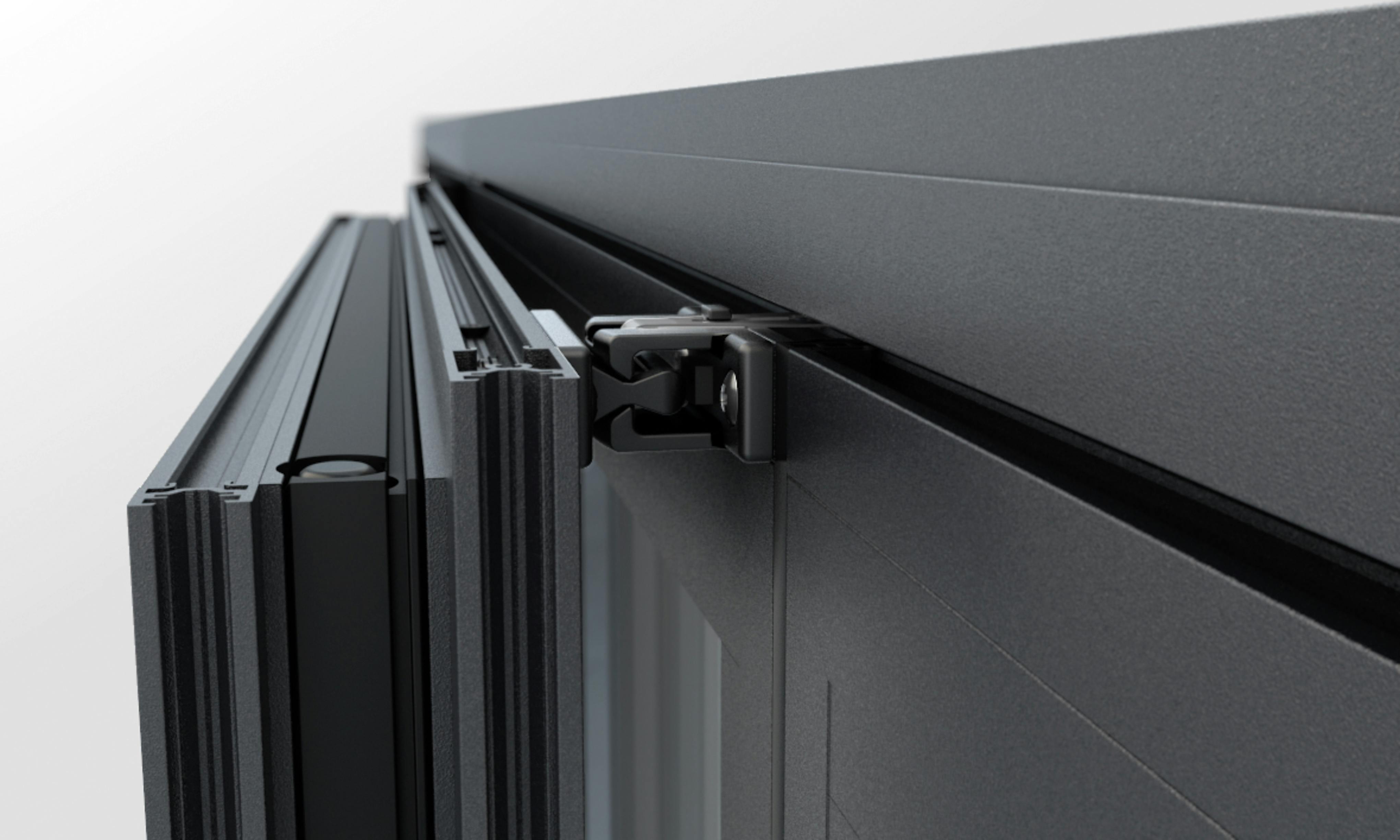 Bi-fold doors stacked together