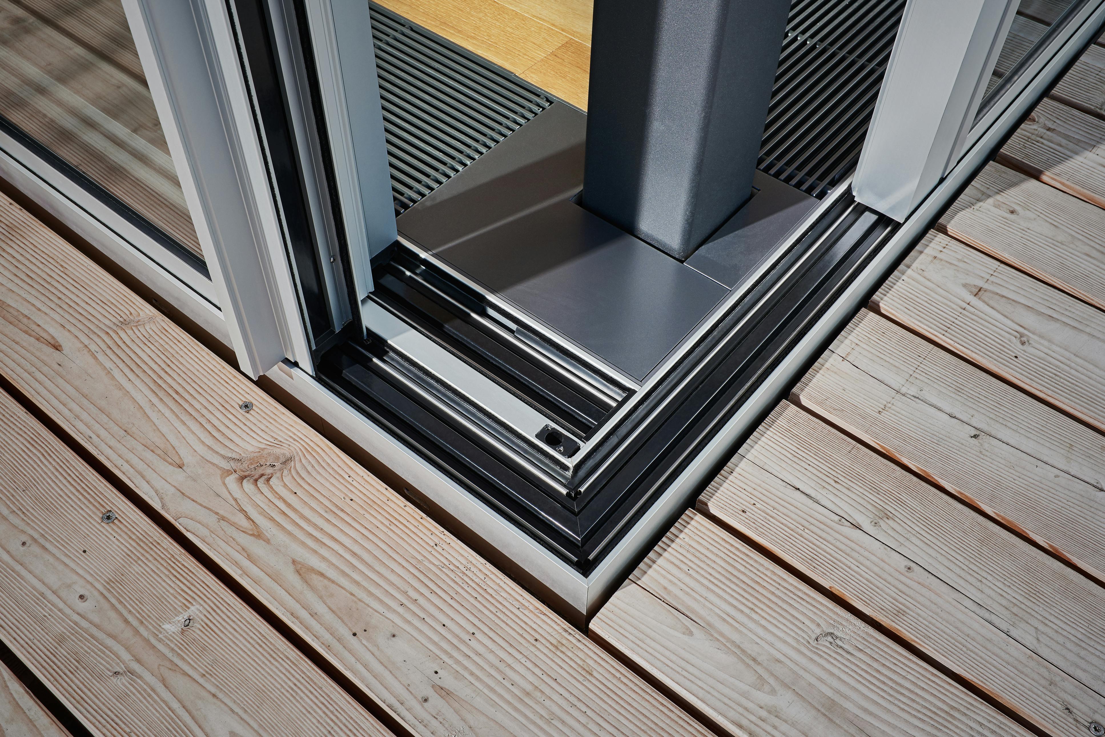 flush floor tracks fitted for bi-folding and sliding doors