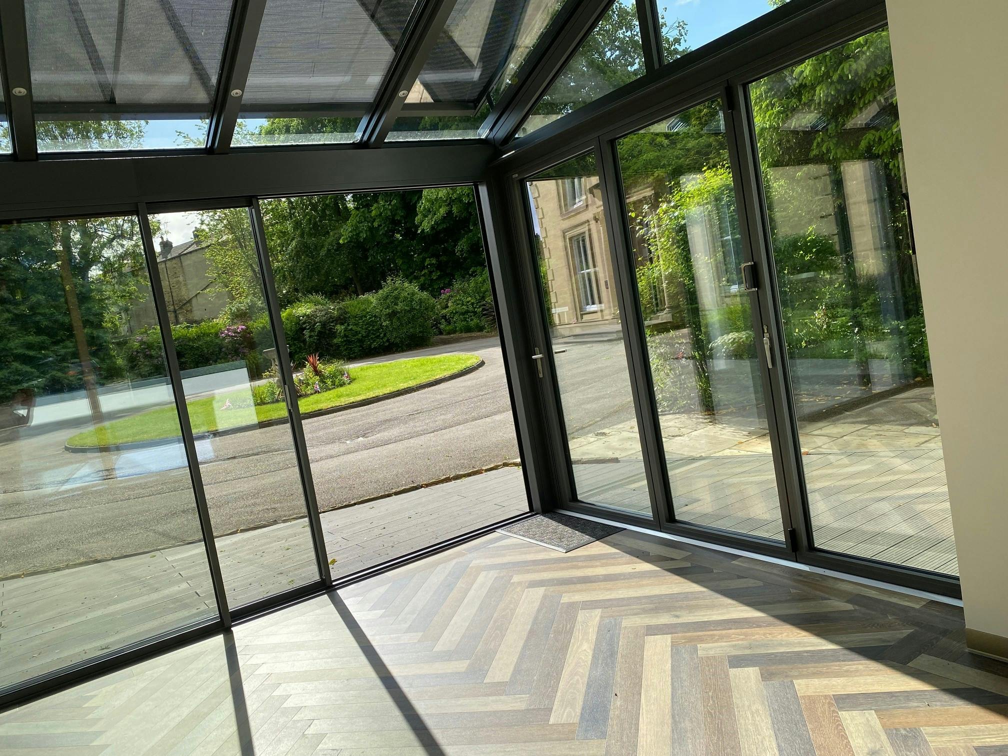 wintergarden glass extension display in Yorkshire