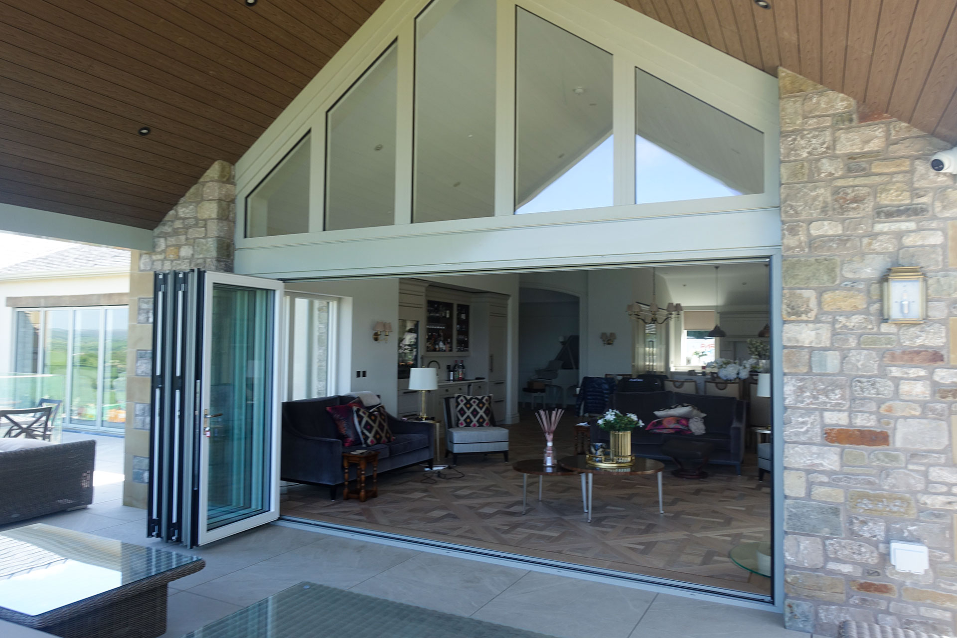 alu-clad bi fold doors in Yorkshire