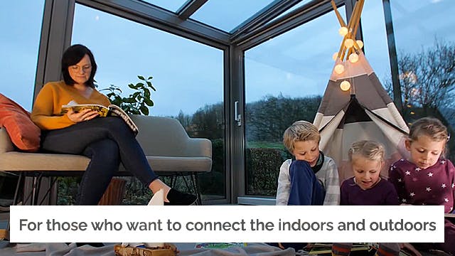 video showing the indoor-outdoor aspect of glass extensions