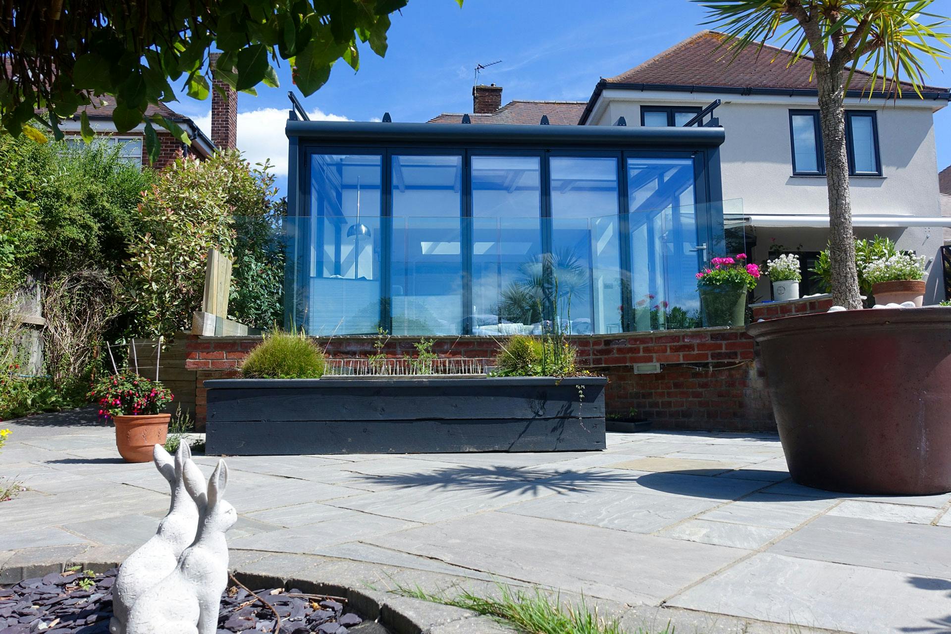 After Solarlux Wintergarden glass extension