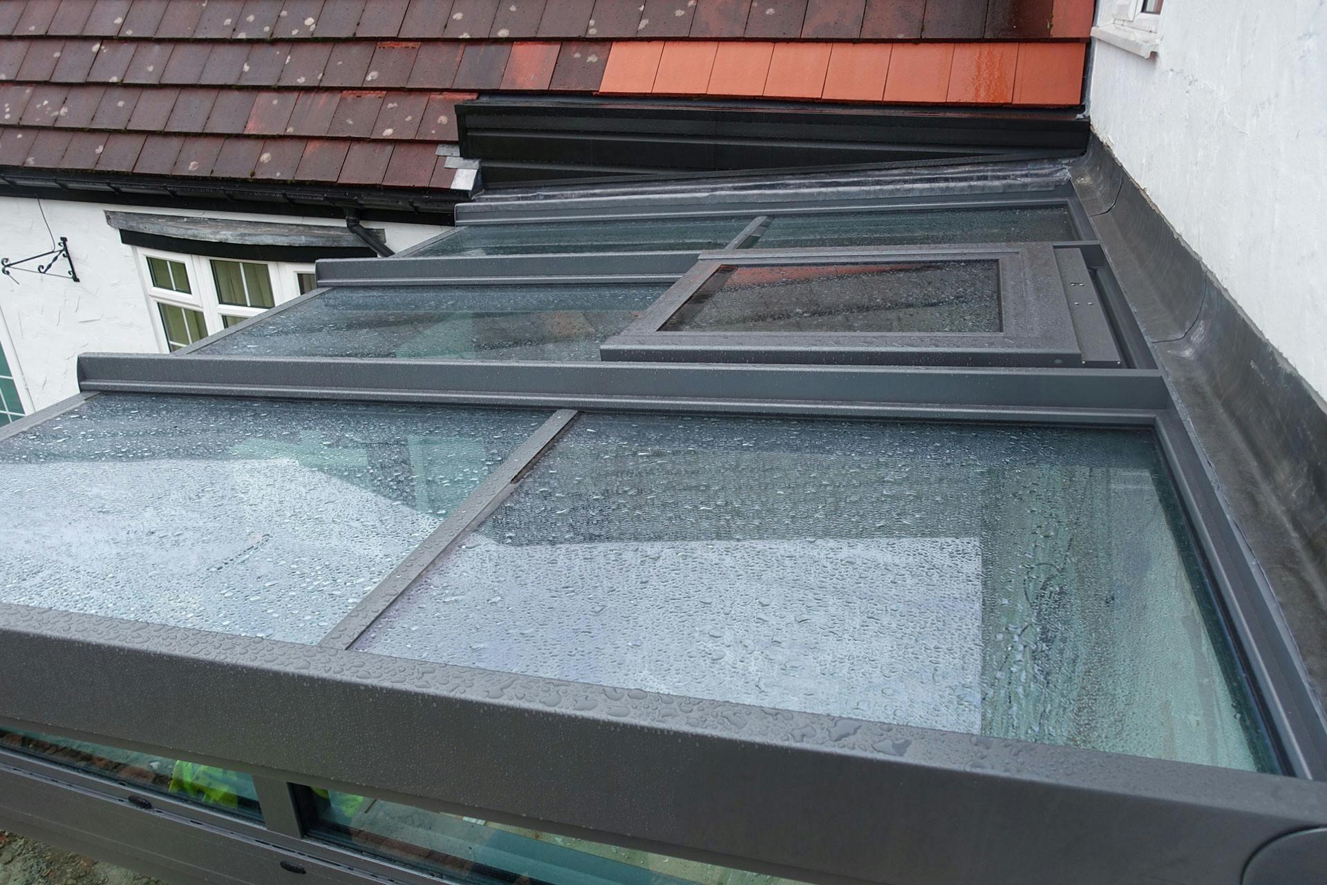 aluminium and glass roof
