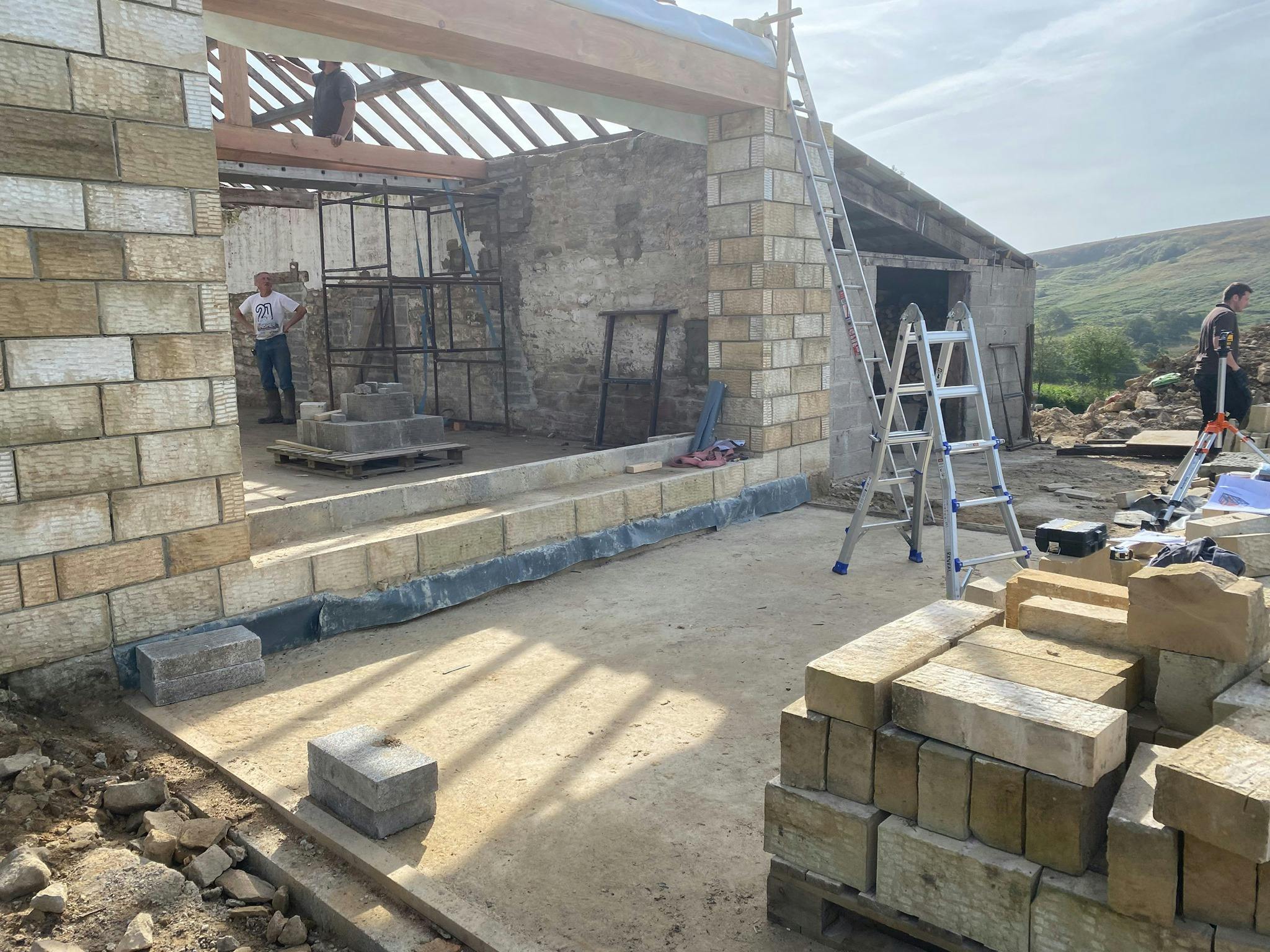 The construction of the Wintergarden in the North York Moors.