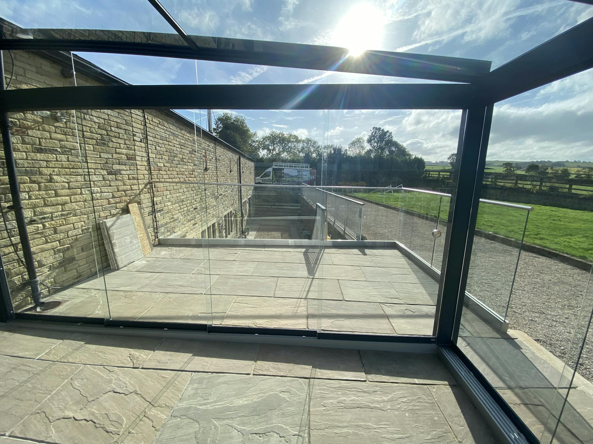 view from sun room along the length of Sheffield home