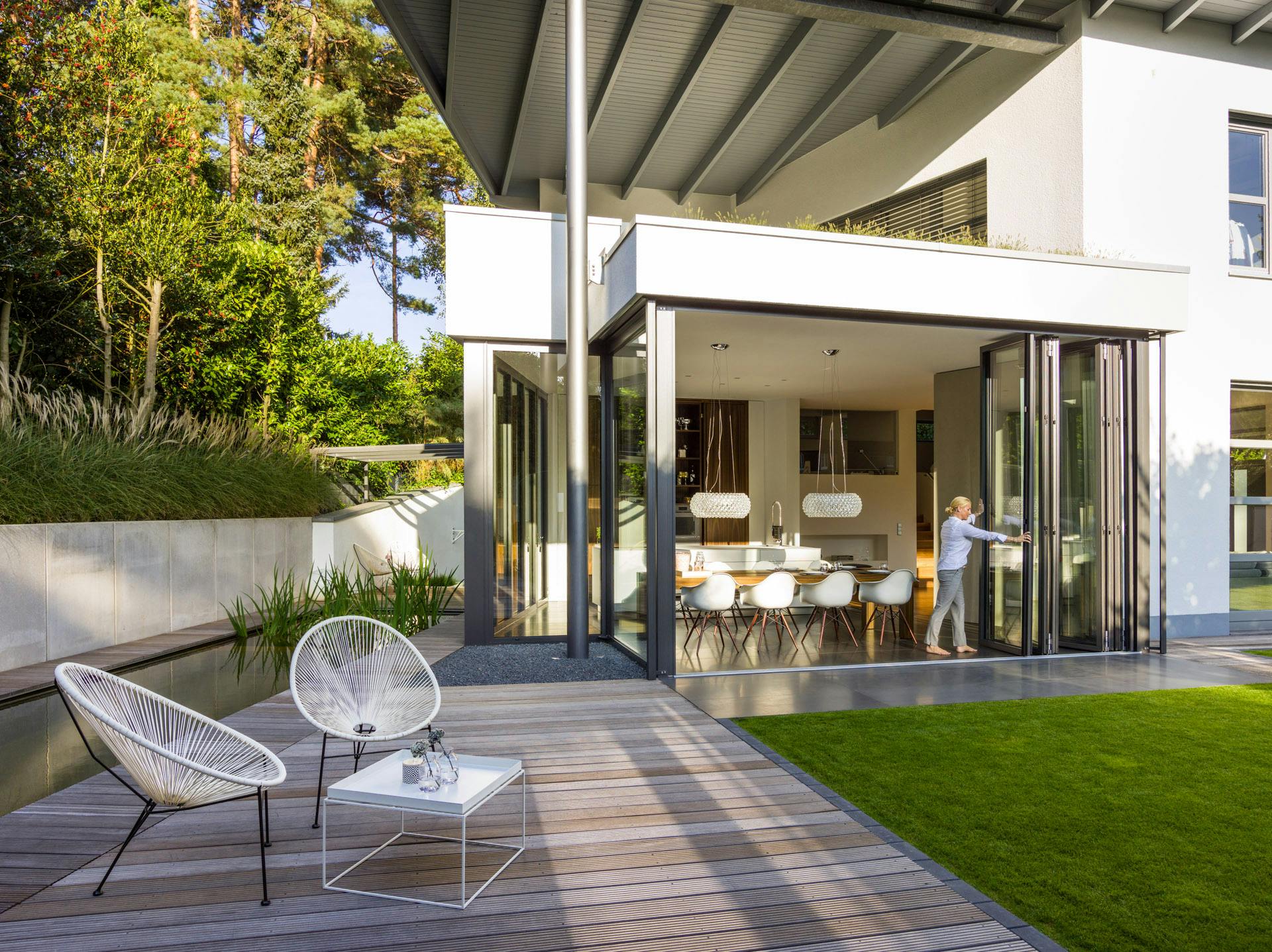 highline door opening into a pretty garden