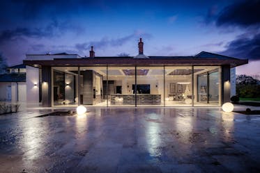 Oversized sliding glass doors in Yorkshire