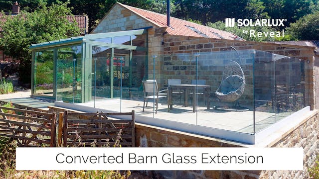 video of conservatory project on converted barn in north york moors