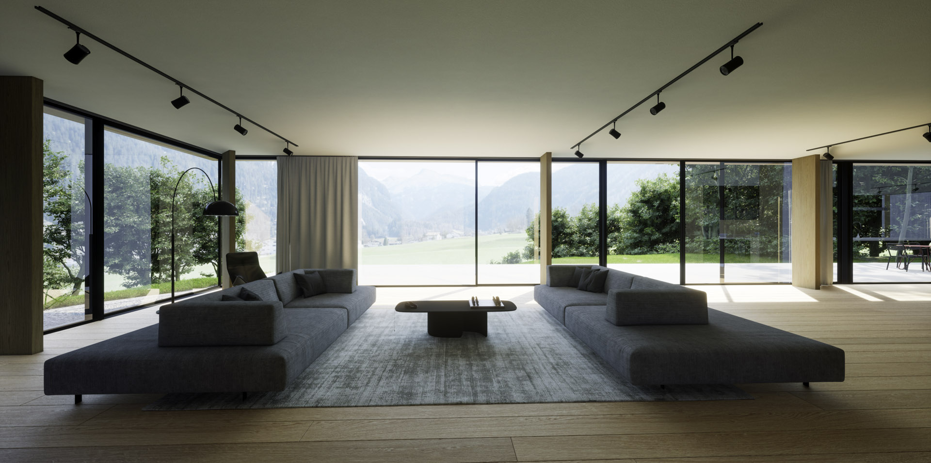 Aluminium Glass Sliding Doors in contemporary home