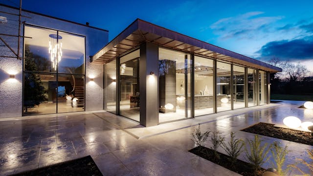 Aluminium Glass Sliding Doors in luxury Yorkshire home