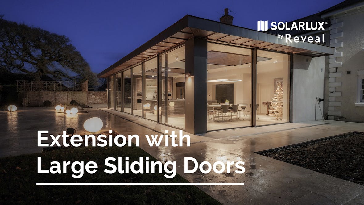 wide cero 2 sliding doors on Yorkshire house extension